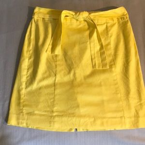 Banana Republic 10P Yellow Skirt Self Tie